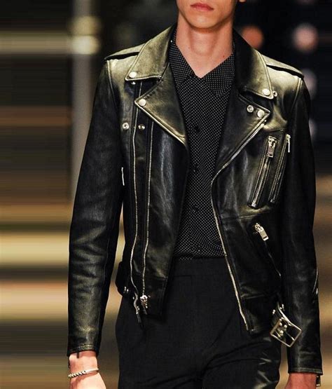 ysl vintage jacket mens|saint laurent leather jacket men.